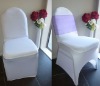 white lycra spandex chair covers with sash for wedding banquet and party