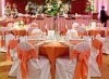 white polyester chair cover and sash for wedding and banquet