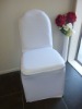 white spandex chair cover with straight for weddings
