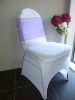 white wedding lycra chair covers with organza sash