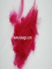 wholesale red color feather hair extension