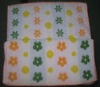 yarn dyed jacquard face towel with lace