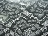 0037 black elastic jacquard lace fabric