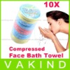 10 PCS Magic Compressed Reusable Travel Face Bath Towel