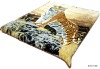 100% Acrylic Animal Comfortable Raschel Blanket