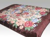 100% Acrylic Flower Comfortable Raschel Blanket