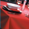 100% Air Jet Spun 12S*300D 6.8oz spun polyester tablecloth