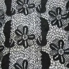 100% Black color rayon chemical lace for garment