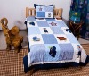 100% COTTON APPLIQUE EMBROIDERY QUILT BLANKET