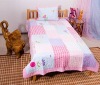 100% COTTON APPLIQUE EMBROIDERY QUILT BLANKET