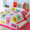 100% COTTON APPLIQUE EMBROIDERY QUILT BLANKET