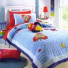 100% COTTON APPLIQUE EMBROIDERY QUILT BLANKET