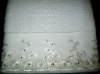 100% Cotton Bath Towel With Lace Edge
