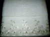 100% Cotton Bath Towel With Lace Edge