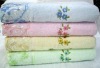 100% Cotton Emboidered Bath Towel With Lace Edge