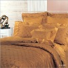 100% Cotton Jacquard 6 pcs brown color bedding set