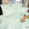 100% Cotton Jacquard white color bedding set