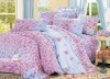 100% Cotton Peach Printed Bedding Sets  bed Sheet Duvert cover 4pcs