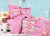 100% Cotton Peach Printed Bedding Sets bed Sheet Duvert cover 4pcs
