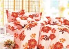 100% Cotton Peach Printed Bedding Sets bed Sheet Duvert cover 4pcs