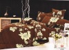 100% Cotton Peach Printed Bedding Sets coffee bed Sheet Duvert cover 4pcs