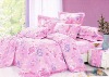 100% Cotton Peach Printed Bedding Sets ed Sheet Duvert cover 4pcs