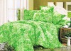 100% Cotton Peach Printed Bedding Sets green bed Sheet Duvert cover 4pcs