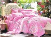 100% Cotton Peach Printed Bedding Sets green bed Sheet Duvert cover 4pcs