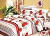 100% Cotton Peach Printed Bedding Sets red bed Sheet Duvert cover 4pcs