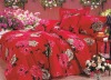 100% Cotton Peach Printed Bedding Sets red bed Sheet Duvert cover 4pcs