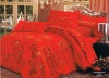 100% Cotton Peach Printed Bedding Sets red bed Sheet Duvert cover 4pcs