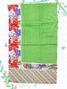 100% Cotton Printed Velour Green Flowers Bath Towel