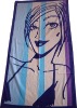 100% Cotton Reactive Printed Terry Velour Beach Towel