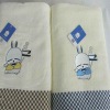 100% Cotton Solid Color Bath Towel With Embroidery