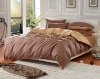 100% Cotton Twill Silk Tencel Fabric High Quality 4pc Bedding Set, New Arrival, Brown Color, Discount, Cleanrance, Good Designs