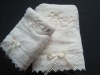 100% Cotton embroidered Bath Towel With Lace Edge