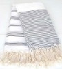 100% Cotton or Viscose woven stripe Hamam Towel