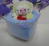 100% Cotton pig doll cup of cake towel