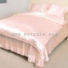 100% Cute Pink Mulberry Silk Bedding Set