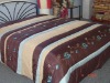 100% Embroidered comforter bedding set with handmade ribbon