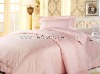 100% Luxurious Silk Jacquard Bedding Set Pink Color