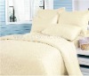 100% Luxury Ivory Silk Jacquard Bedding Set