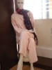 100% Luxury Silk  Fleece Robe Pink Color