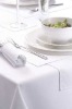 100% MJS spun polyester 120''*120'' white tablecloths and napkins
