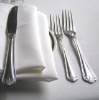 100% MJS white spun polyester table napkins