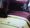 100% Muberry Silk Embroidery Bedding Set Queen Size