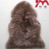 100% New zealand sheepskin rugs with brown color
