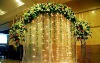 100% Nylon glitter snow organza wedding curtain decoration material