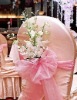 100% Nylon snow organza chair bow/bow-tie for party decoration and wedding decoration