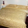 100% POLYESTER JACQUARD 7 PCS BEDDING SET / FABRIC